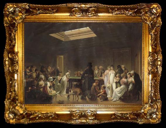 framed  Louis-Leopold Boilly A Game of Billiards, ta009-2